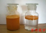 使用與未使用漆霧絮凝劑的對比