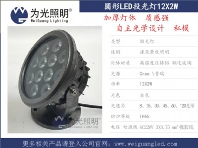 10米高度聚光投光燈 led24w投射燈